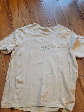 Men's Cream Nike Crewneck T-Shirt